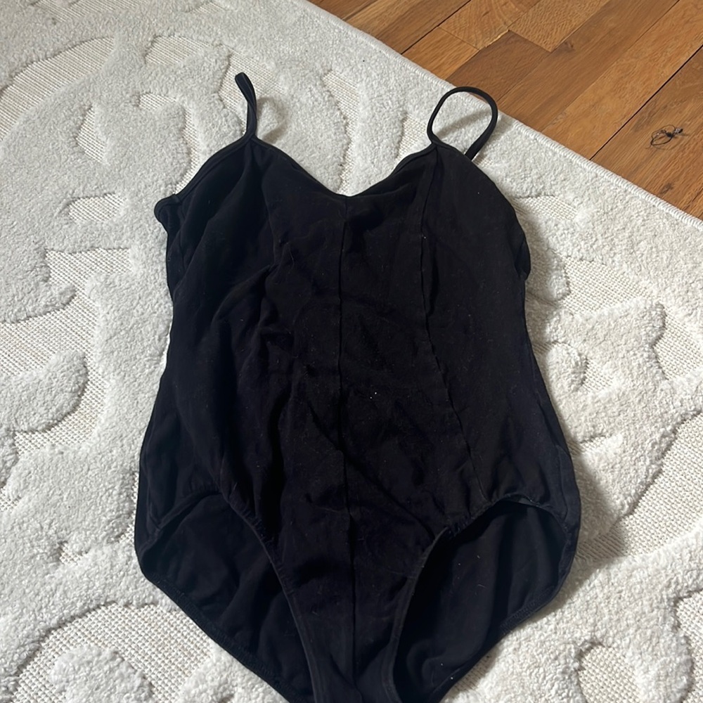 black mirella leotard